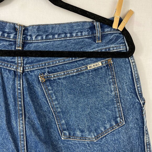 Vintage Bill‎ Blass High Waist Jeans Womens 32x26 Pleated Petite Tapered Mom - Picture 5 of 12
